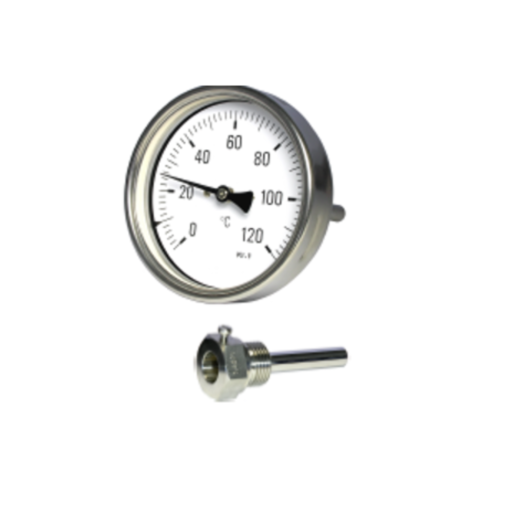 Bimetall-Zeiger-Thermometer, Fühler rückseitig - Mawi Technik AG
